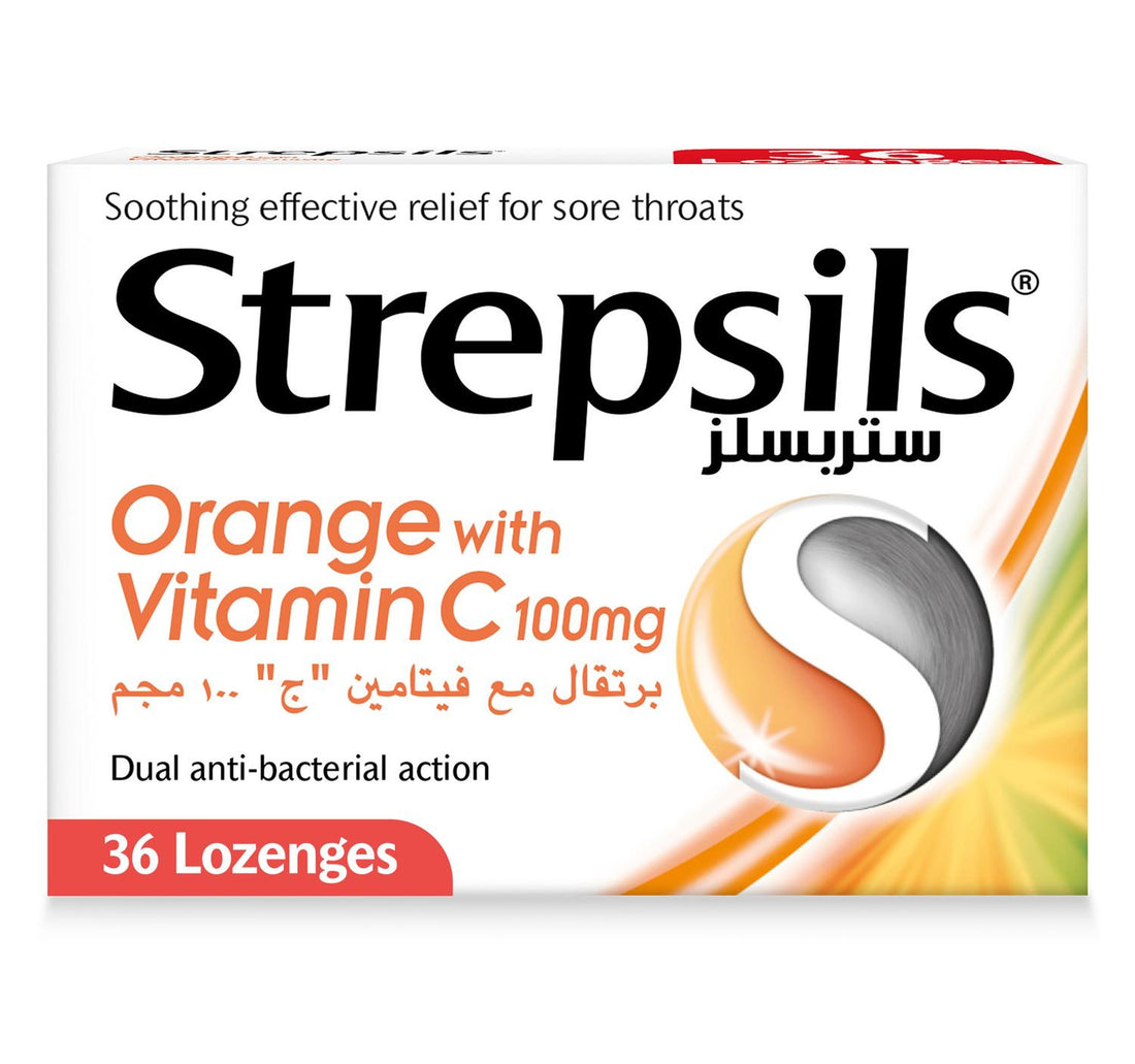 ستربسلز برتقال مع فيتامين سي 36 قطعة