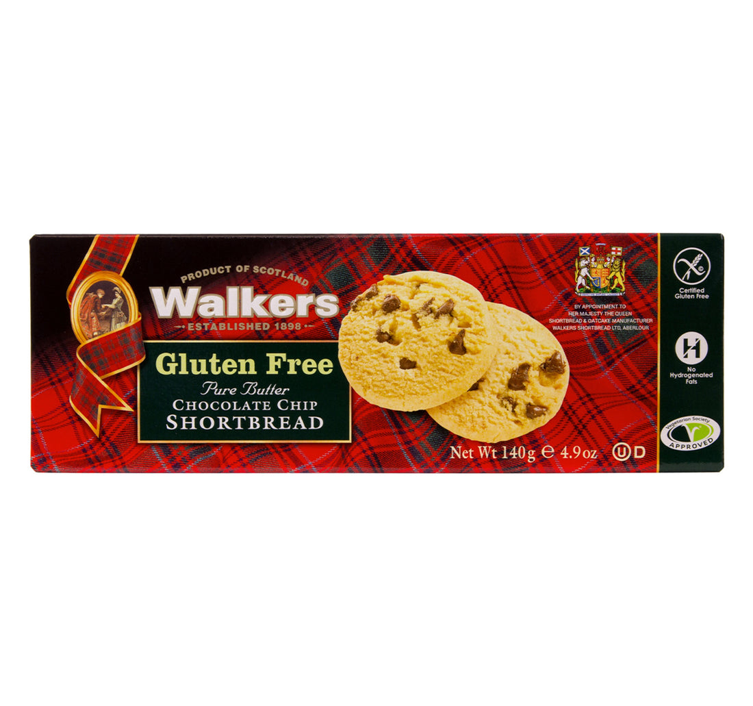 بسكويت الشوفان بالزبدة النقية ورقائق الشوكولاتة من ووكرز، خالي من الغلوتين، 140 جم