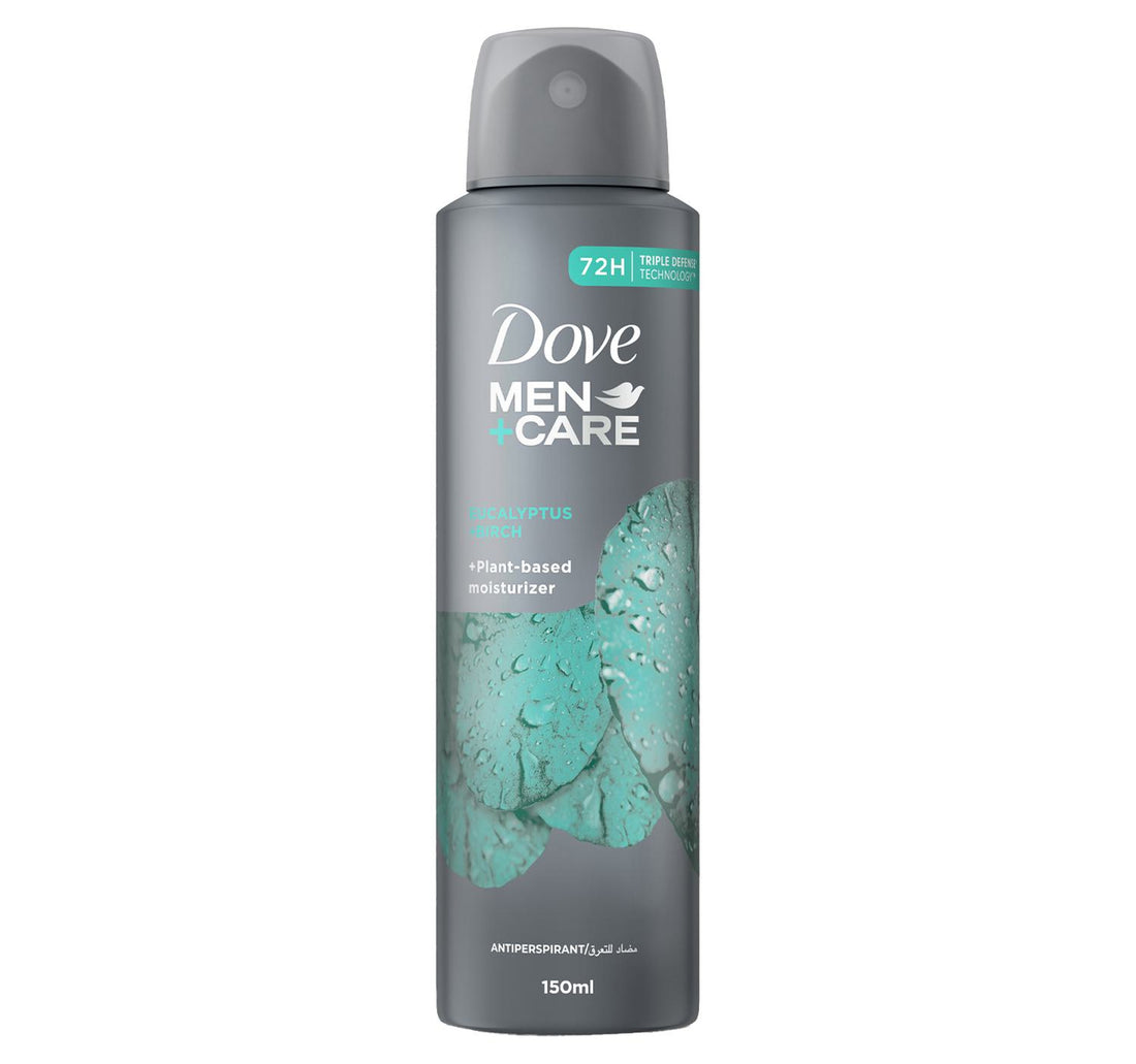 Dove Men+Care Anti-Perspirant Deodorant Spray Eucalyptus & Birch Plant-Based Moisturizer 72H Protection 150 ml