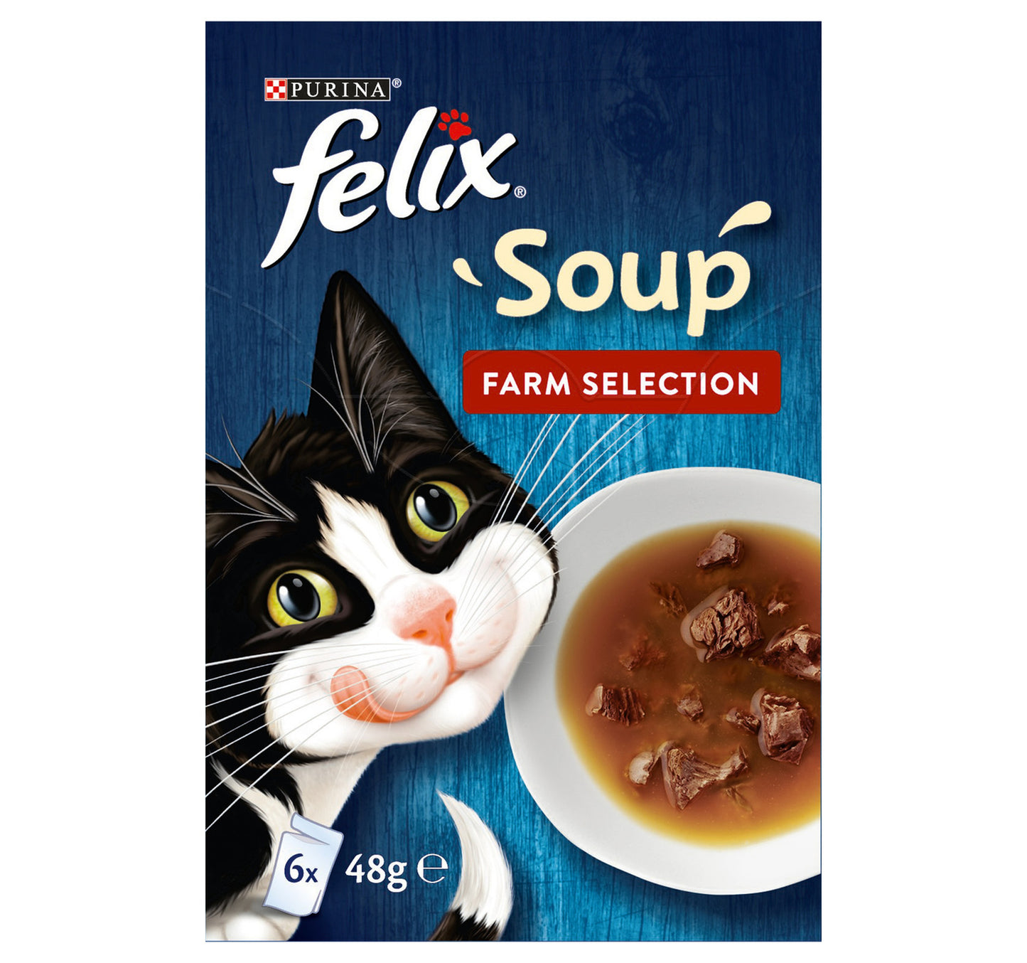 Felix Soup Farm Selection Cat Food 6 x 48 g