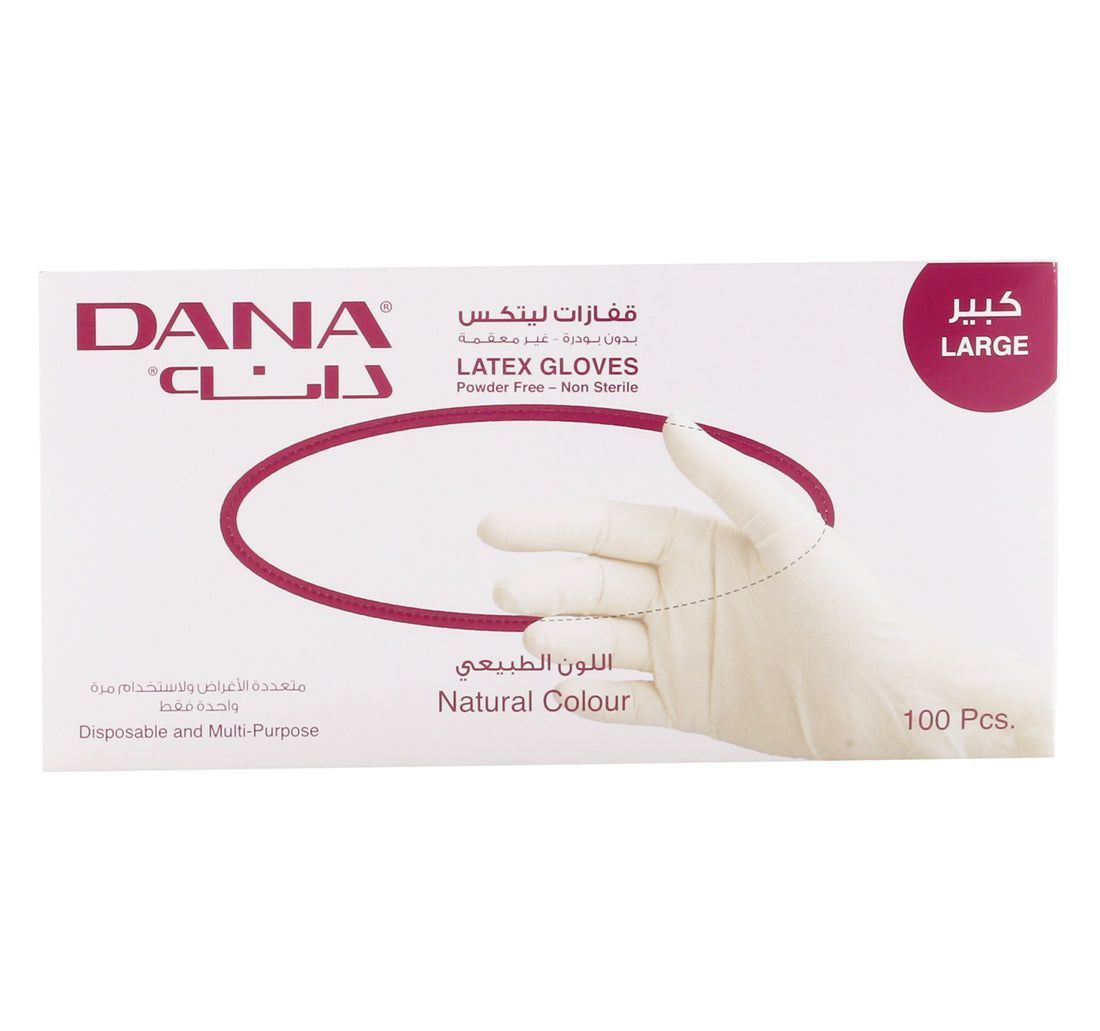 Dana Disposable Gloves Latex Large 100 pcs