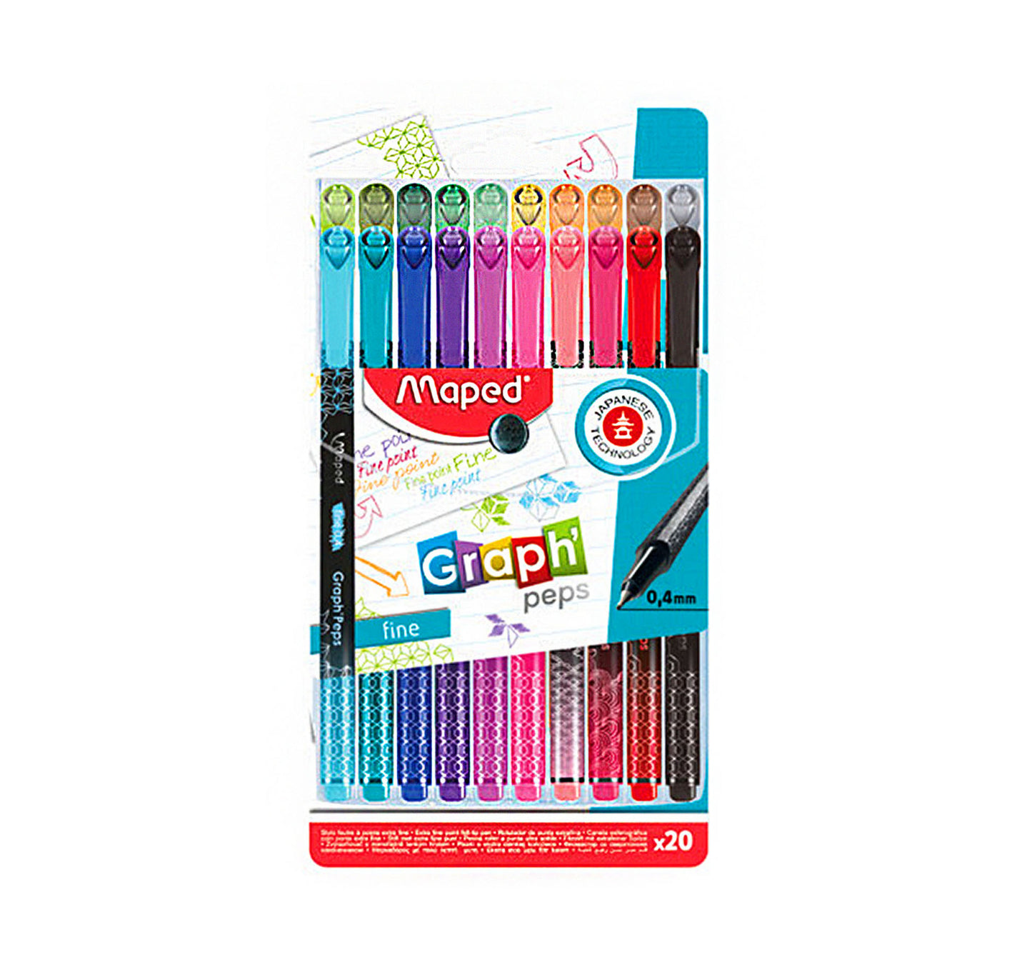 Maped Graph Peps Decorated Fineliners 20 Pcs