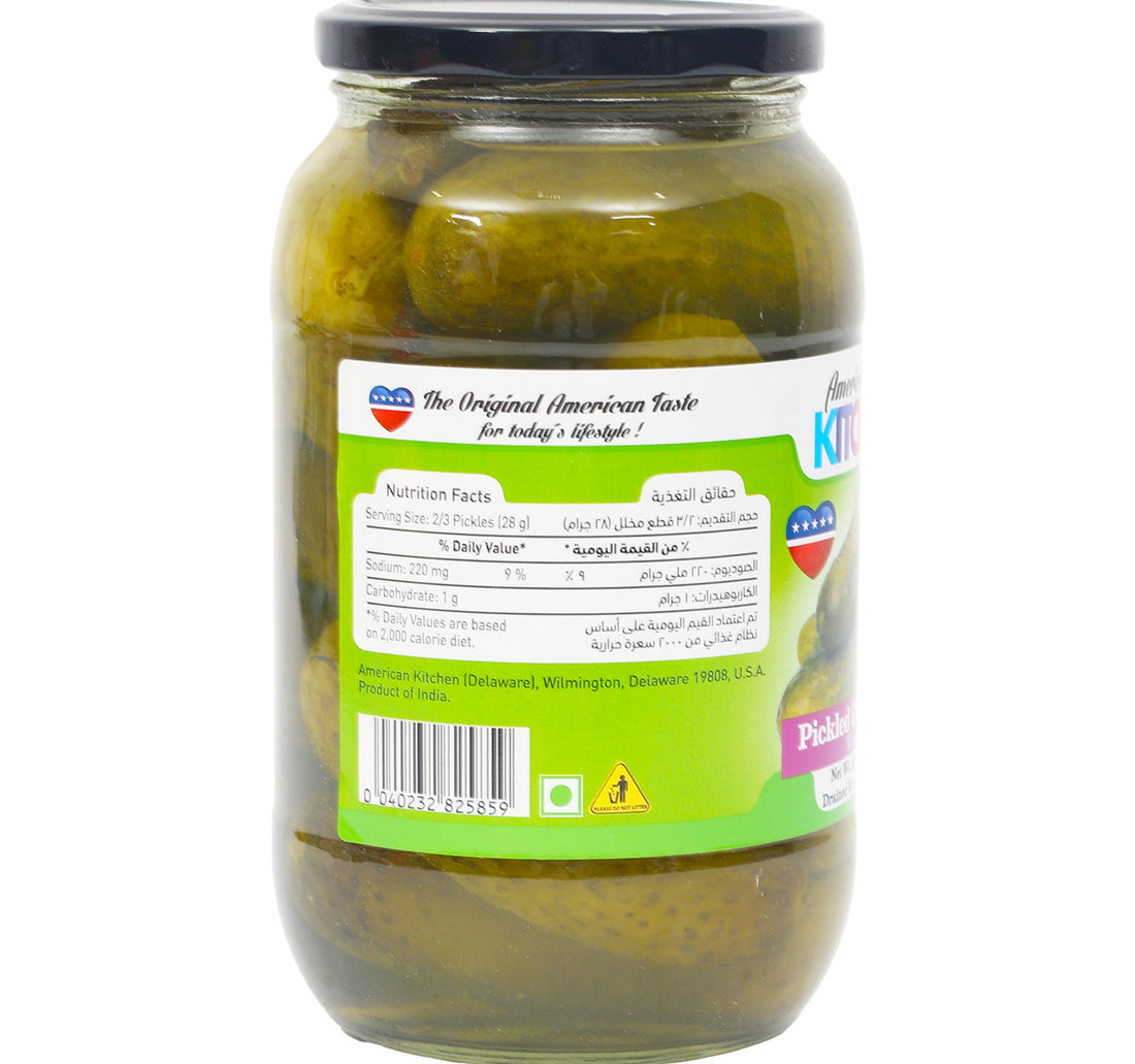 American Kitchen Pickled Gherkins Whole 963 g