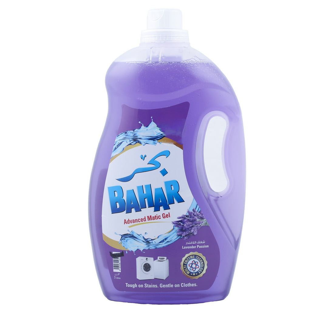 Bahar Liquid Detergent Advanced Matic Gel Lavender Value Pack 3 Litres