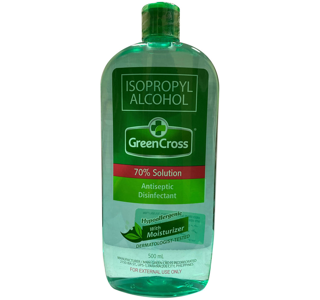 Green Cross Isopropyl Alcohol 70% Solution Antiseptic Disinfectant 500 ml