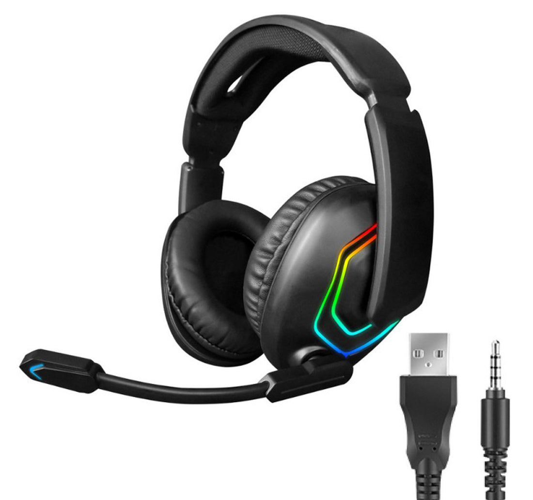 Trands Wired RGB Gaming Headset with Mic, Black, TR-HS917
