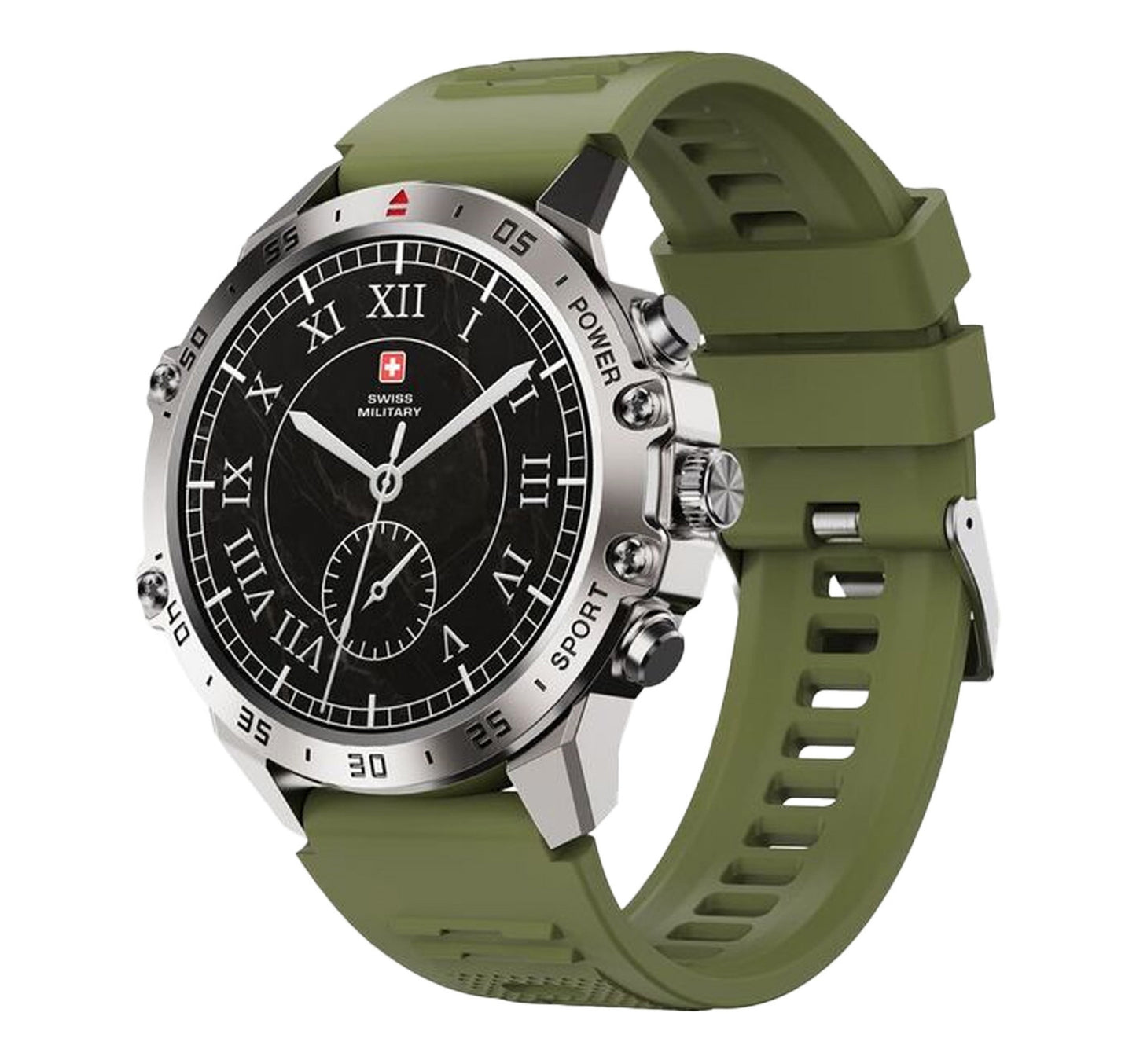 Swiss Military Smart Watch With Silicone Strap DOM 5 Green