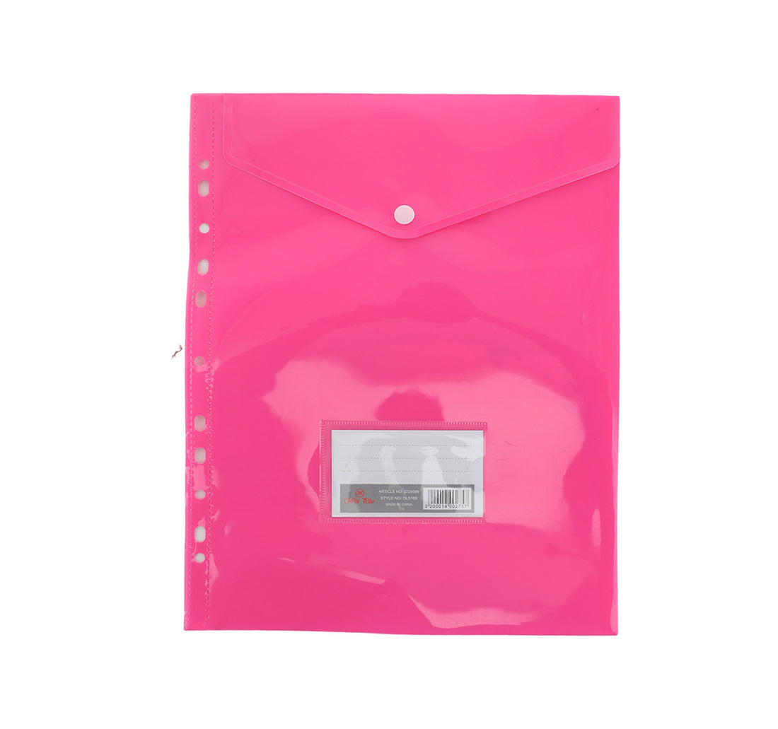 Win Plus Button Folder With Punch Hole