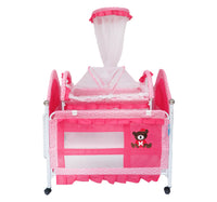 First Step Baby Steel Bed, Pink A25, 9336B