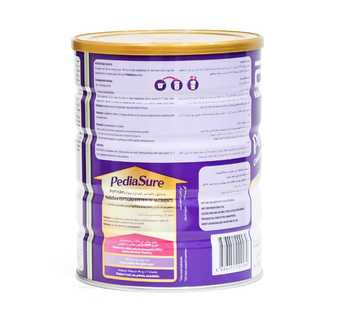 Pediasure Peptigro System With Vanilla Flavour Stage 3+ For Children 3-10 Years 900 g