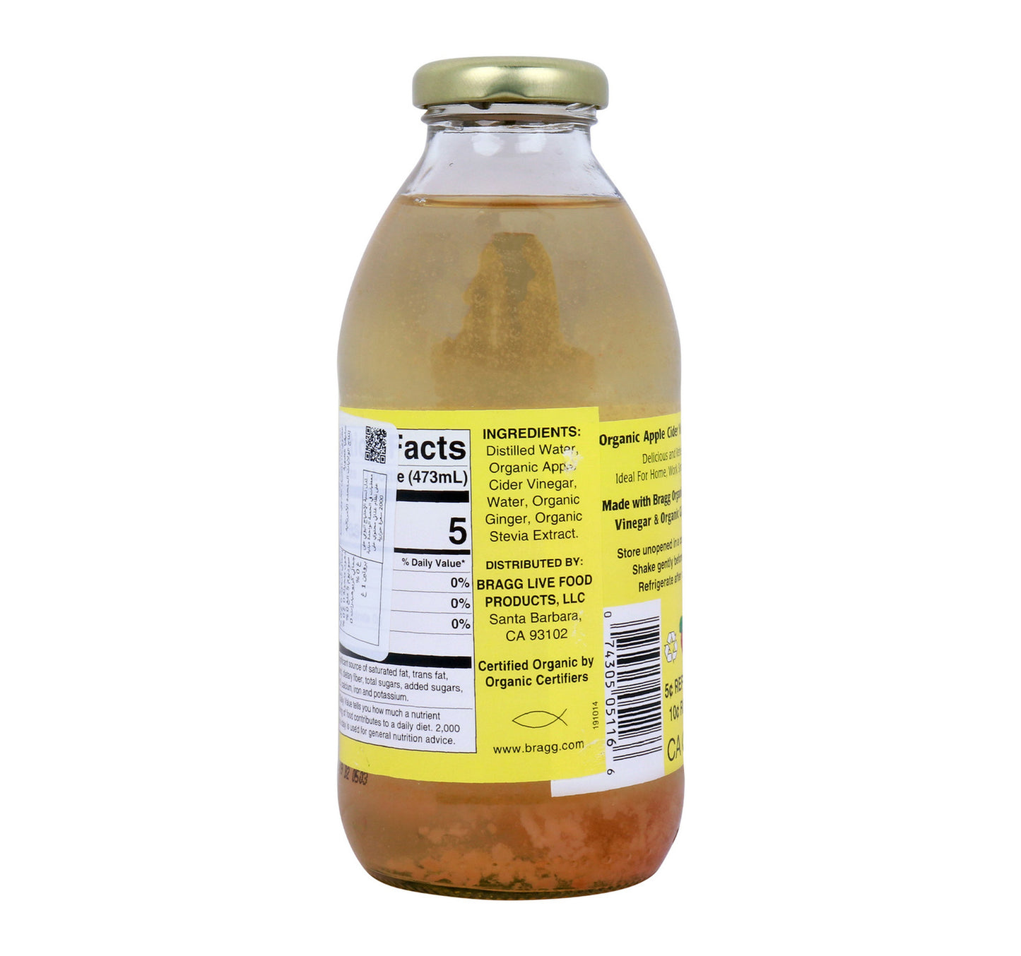 Bragg Organic Apple Cider Vinegar & Ginger Spice Drink 473 ml