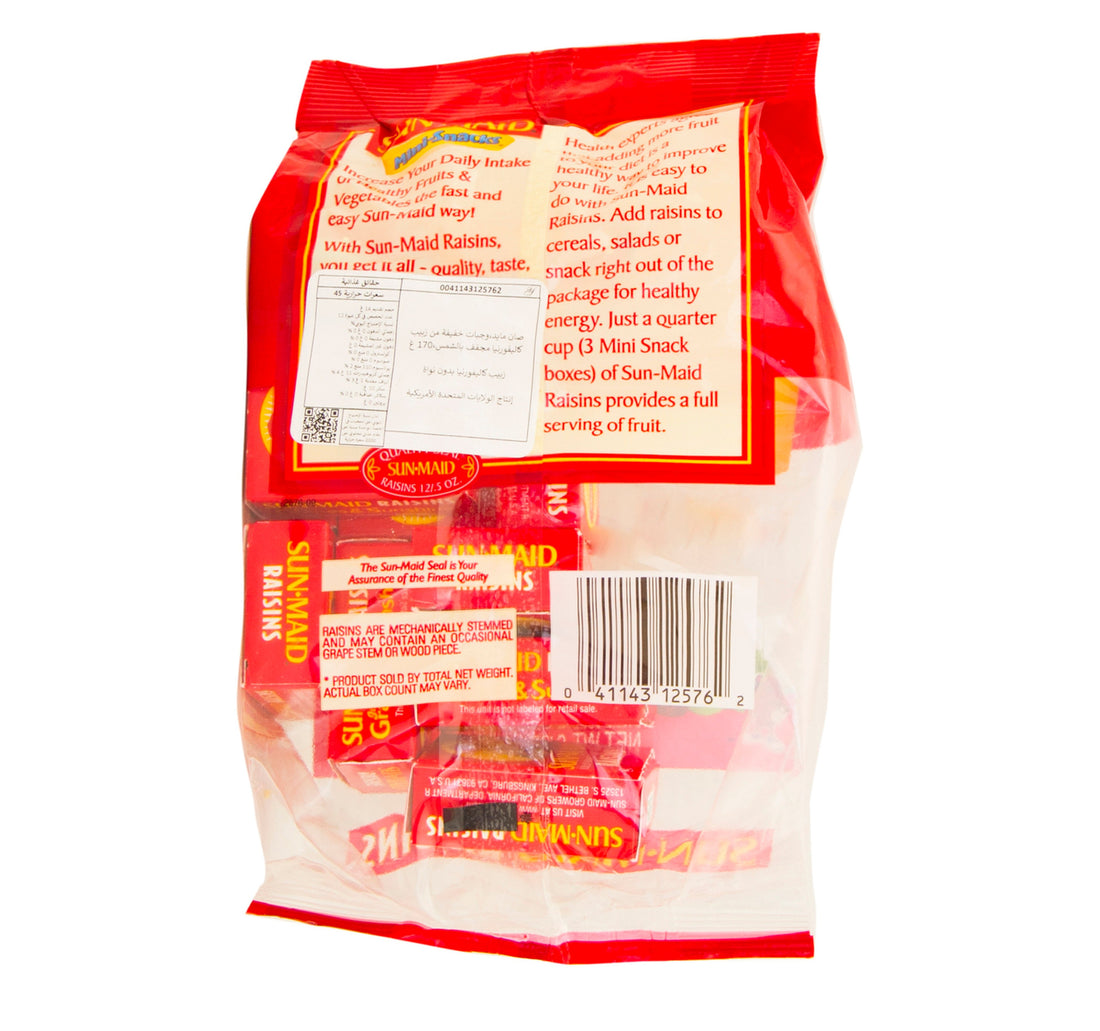 Sun-Maid Raisins Mini Snacks 12 pcs 170 g