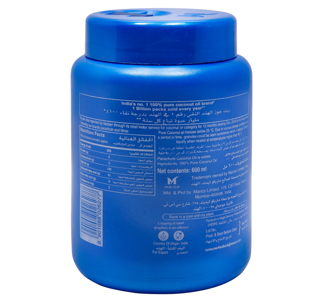 Parachute 100% Pure Coconut Oil 600 ml