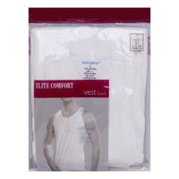 سترة رجالية من القطن المريح من Elite Comfort، مقاس كبير، 3 قطع، أبيض، ELXVW