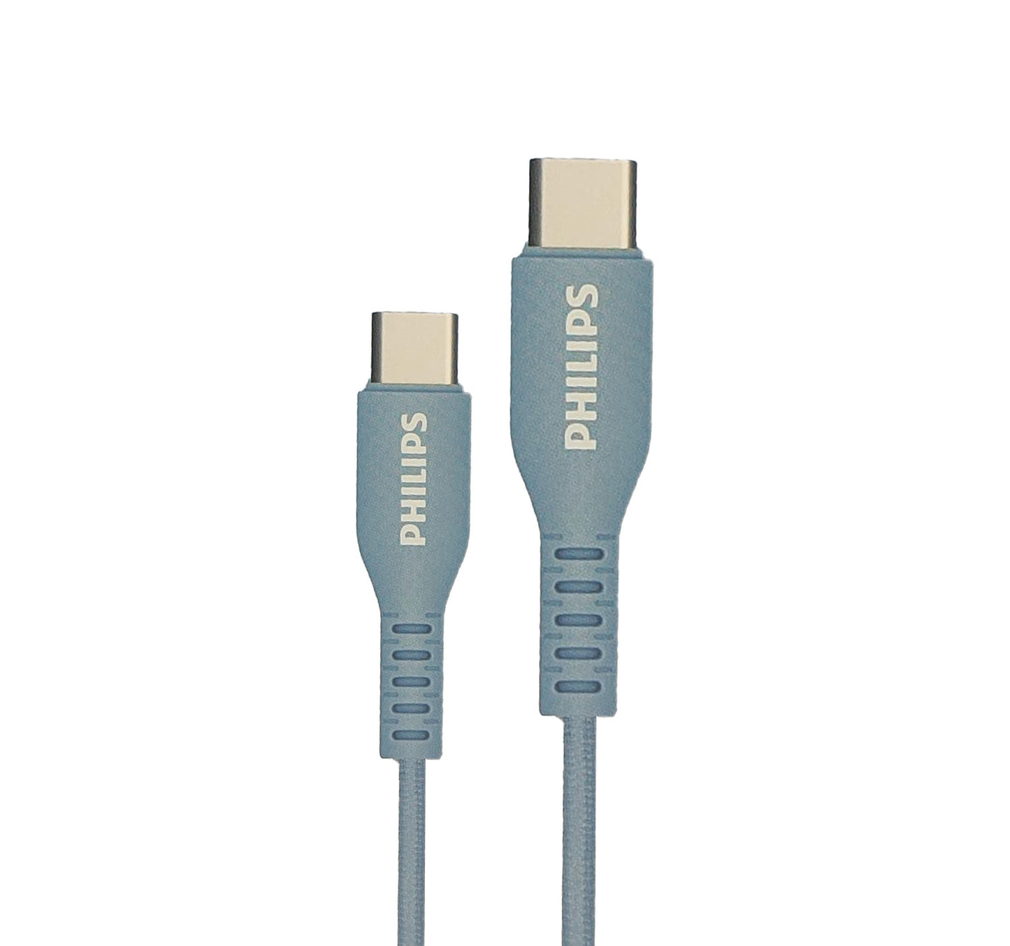 Philips Braided Type C to C Cable, 1.2 m, Blue, DLC8701P