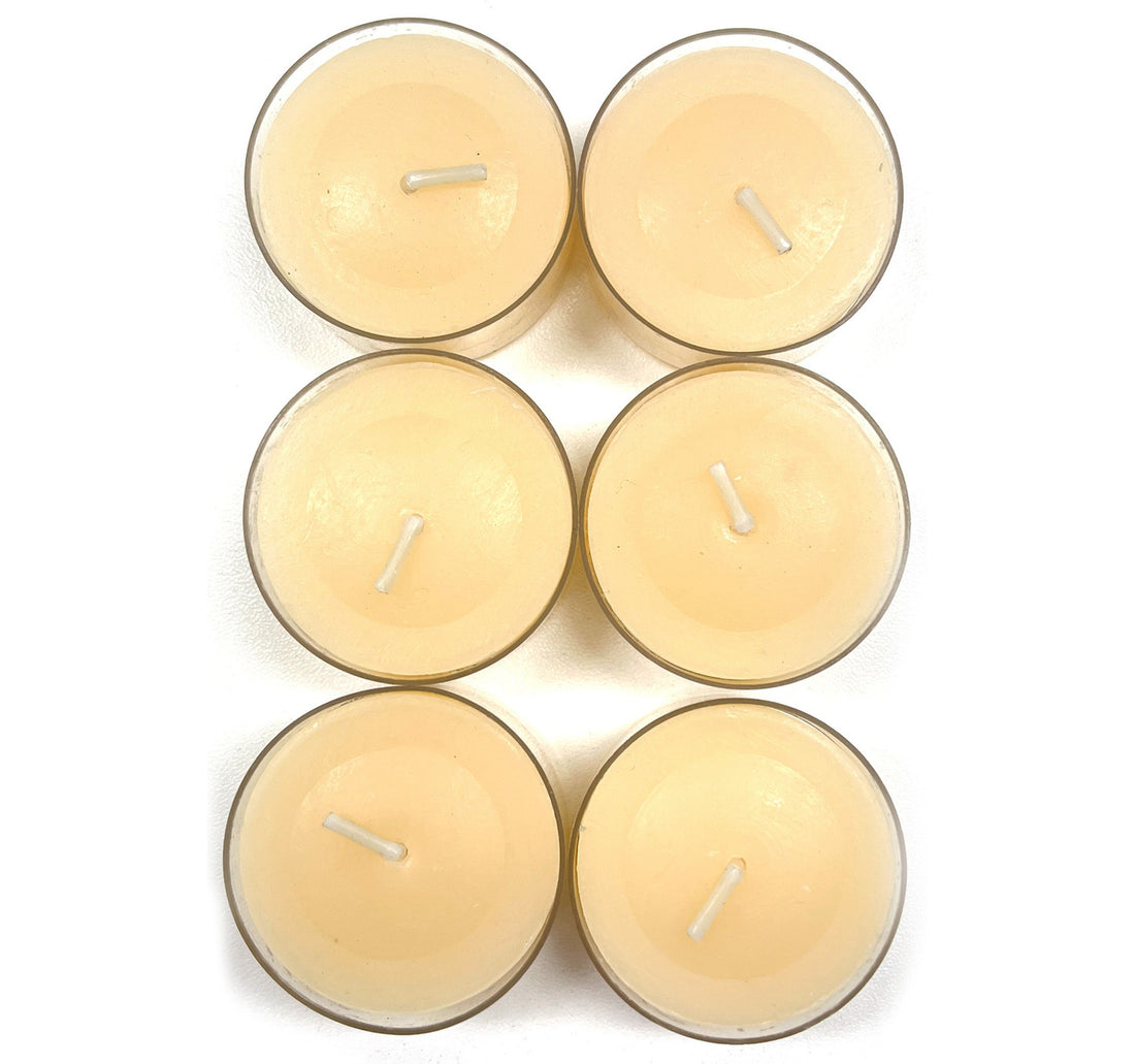 Maple Leaf Scented Tealight Candle Set 6pcs Orange Citrus Blossom