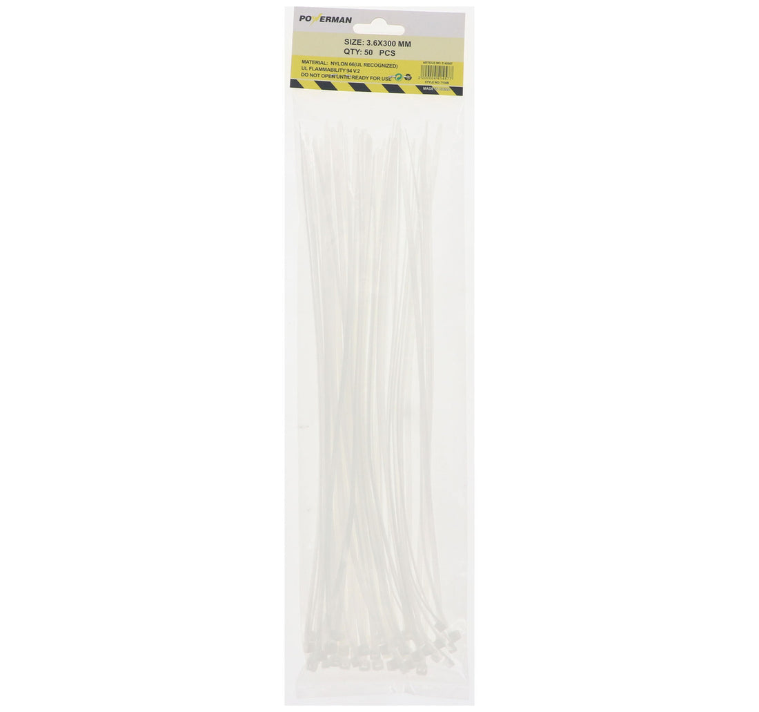 Powerman Nylon Cable Tie 3.6 x 300 mm 50 pcs