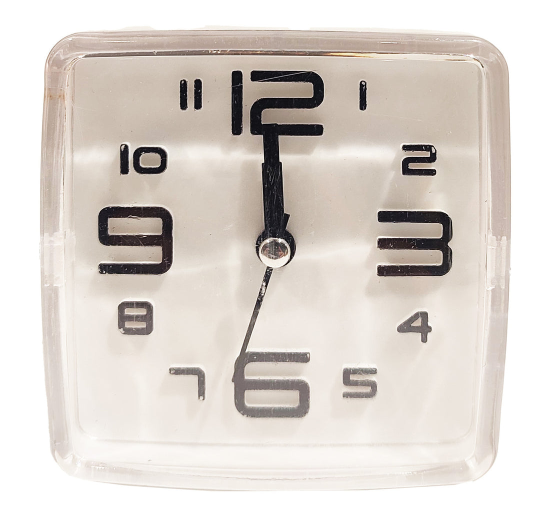 Maple Leaf Home Square Alarm Clock White 9cm