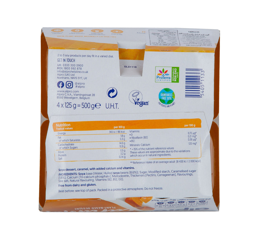 Alpro Sweet Creamy Caramel Soya Dessert 4 x 125 g