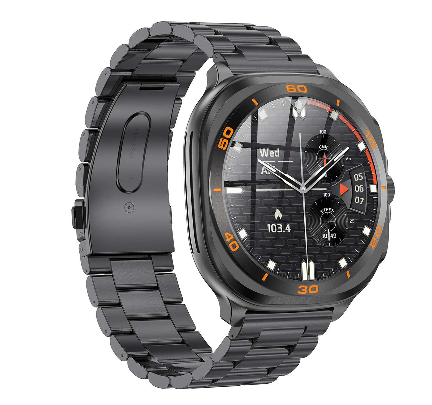 Swiss Military Smartwatch with Metal Strap, Black, DOM7