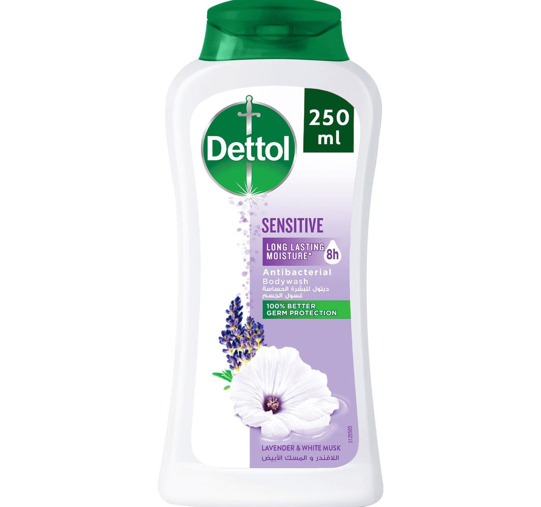 Dettol Sensitive Shower Gel & Body Wash Lavender & White Musk Scent 250 ml