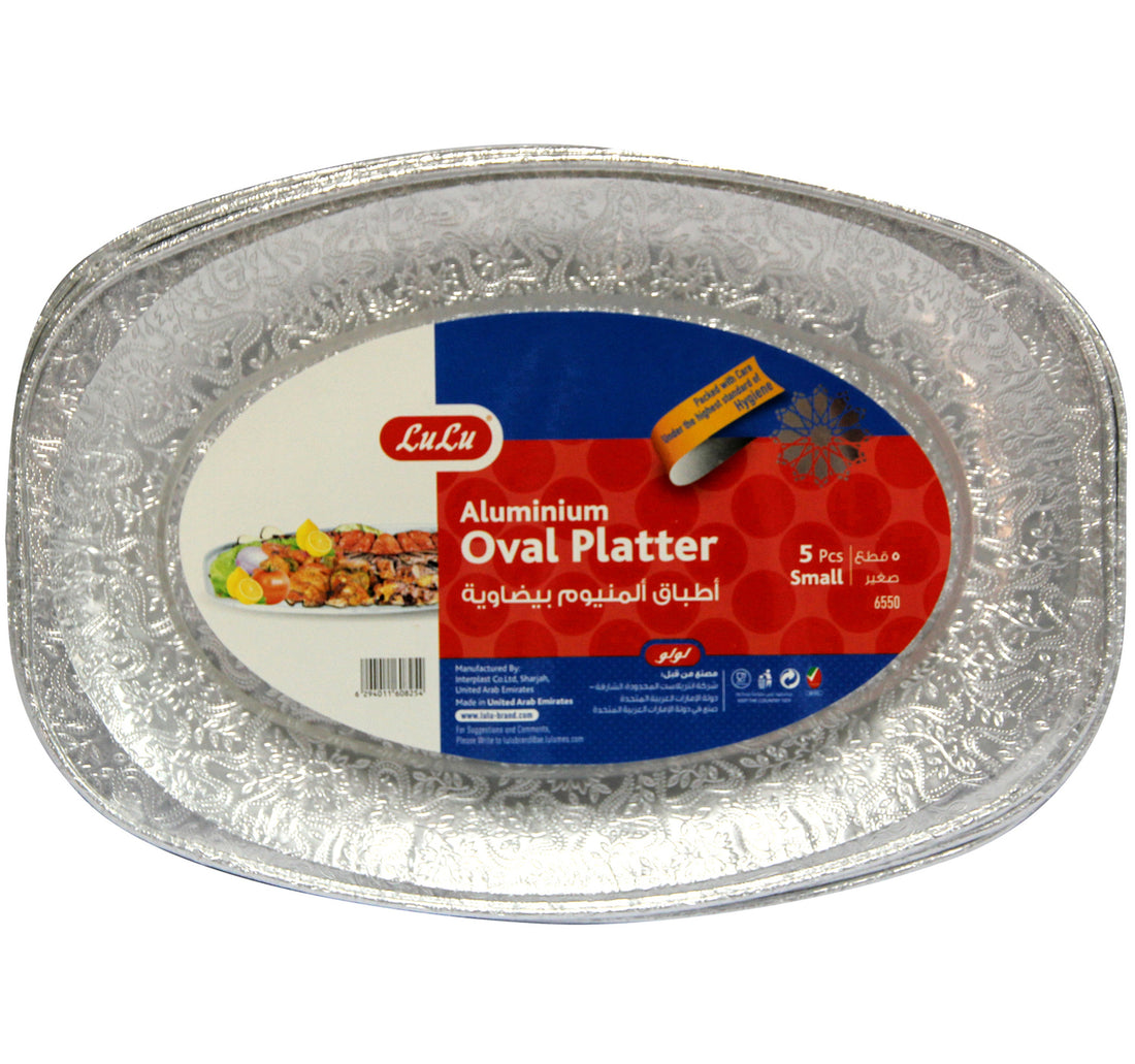 LuLu Aluminium Oval Platter Small 5 pcs