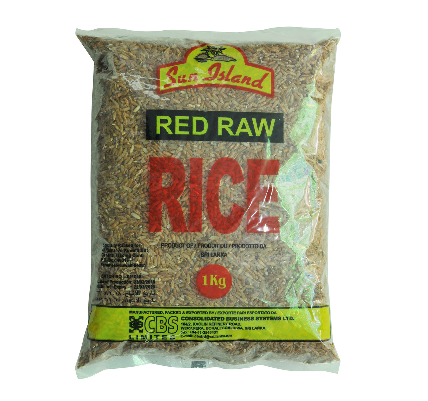 Sun Island Red Raw Rice 1 kg