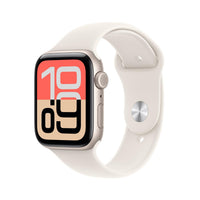 Apple Watch SE 3 GPS + Cellular Smartwatch, 40 mm Starlight Aluminium Case with Starlight Sport Band (M/L), MEP74AF/A