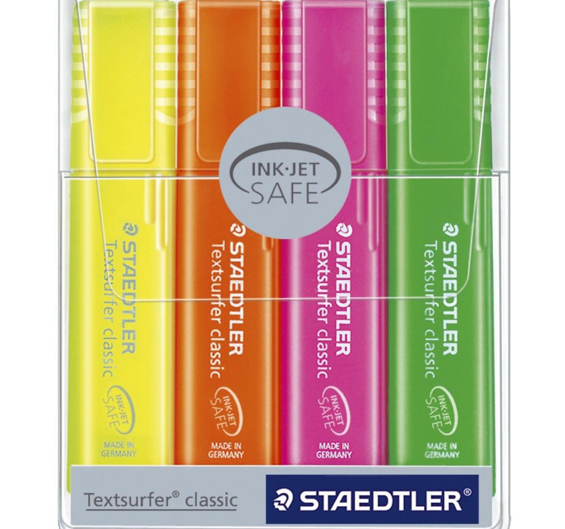 Staedtler Textsurfer Classic Highlighter 364PWP4 4Piece