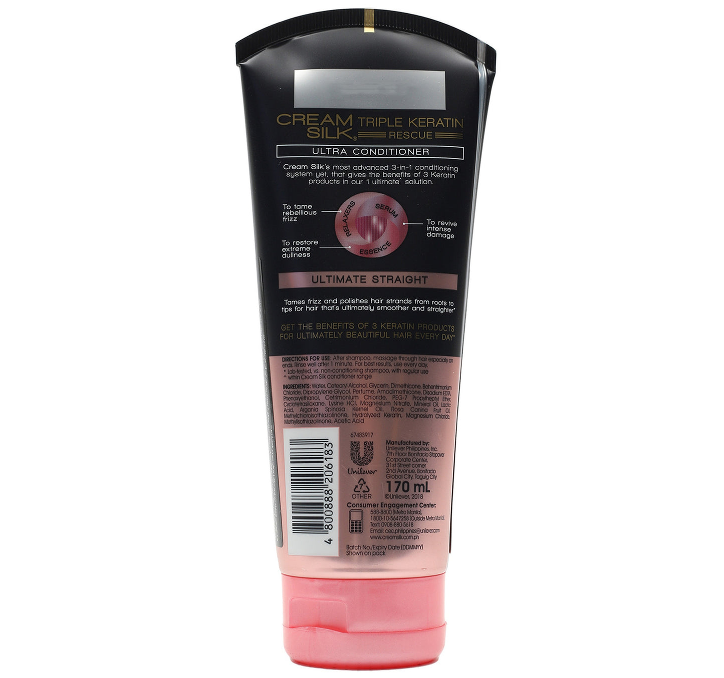 Cream Silk Triple Keratin Ultimate Straight Conditioner 170 ml