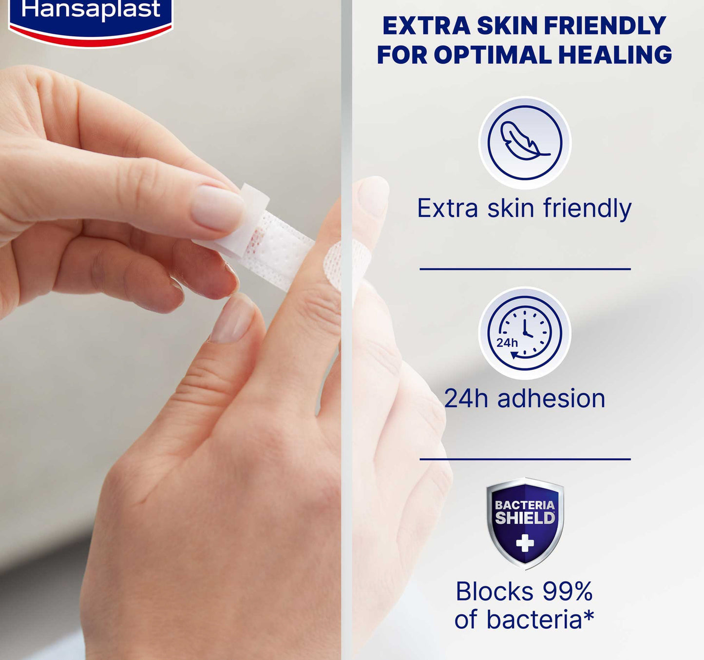 Hansaplast Sensitive Wound Plasters Skin Friendly Adhesion 20 pcs