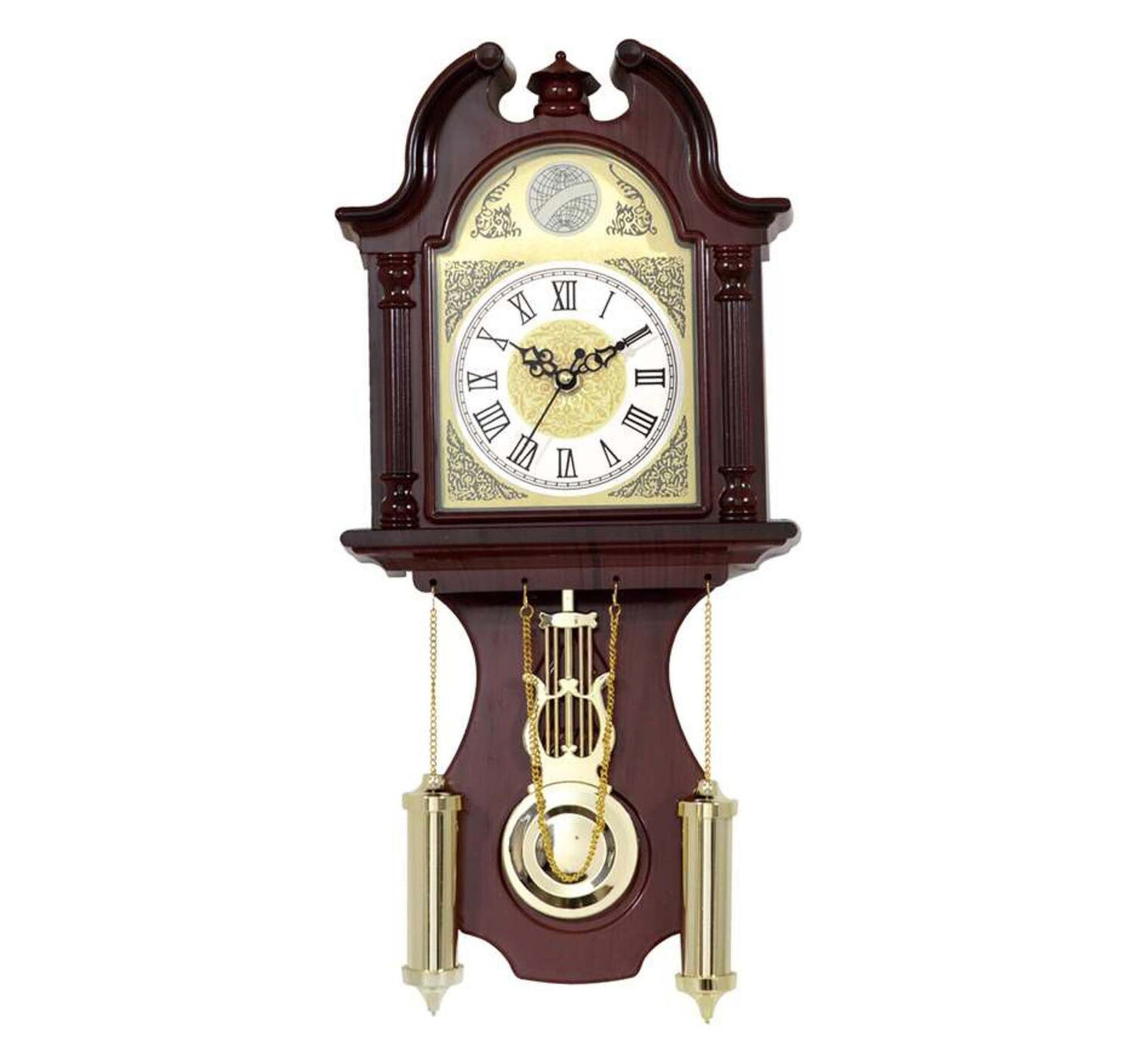 Maple Leaf Battery Operated PVC Pendulum Wall Clock 25.5x24x8cm TLD8410