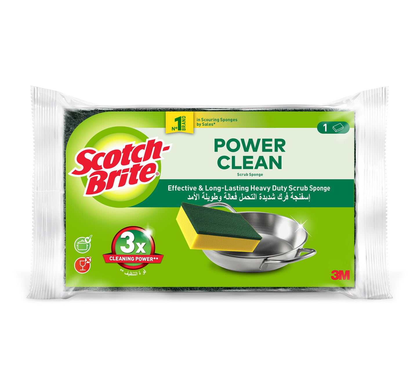 Scotch Brite Classic Heavy Duty Scrub Sponge 1 pc