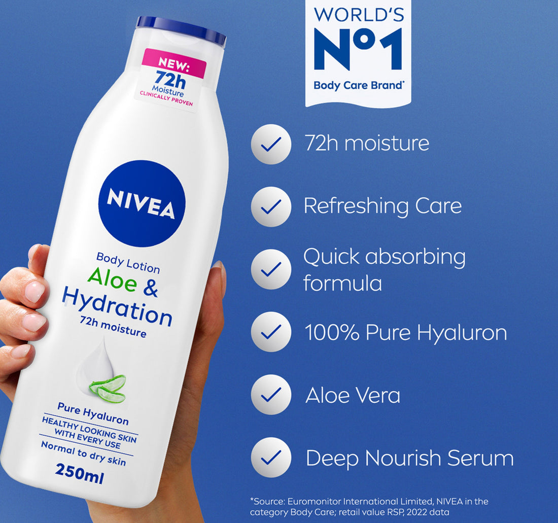 Nivea Body Lotion for Normal to Dry Skin Aloe & Hydration 250 ml