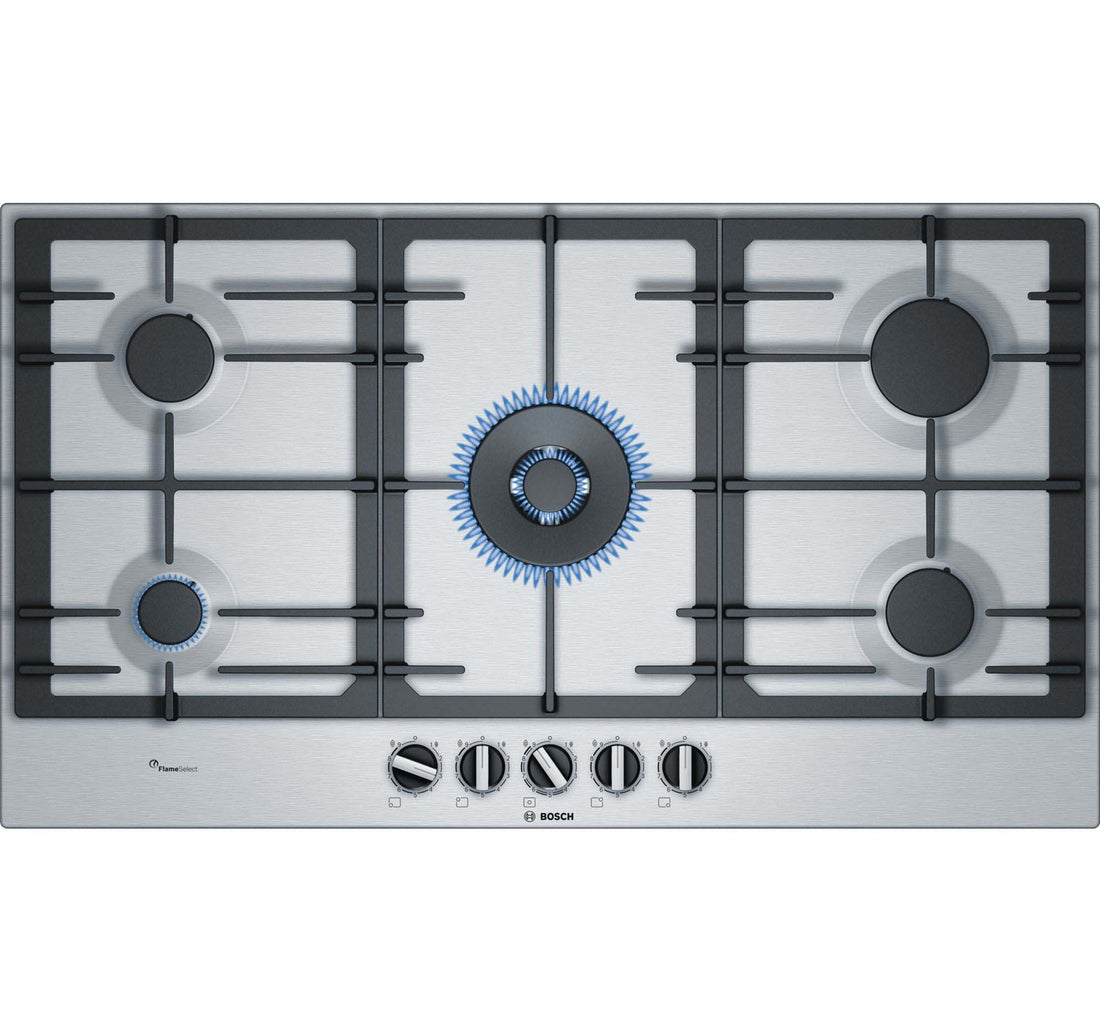 Bosch Built-In Gas Hob PCR9A5B90M 90cm Stainless-Steel Gas Hob 5Burner