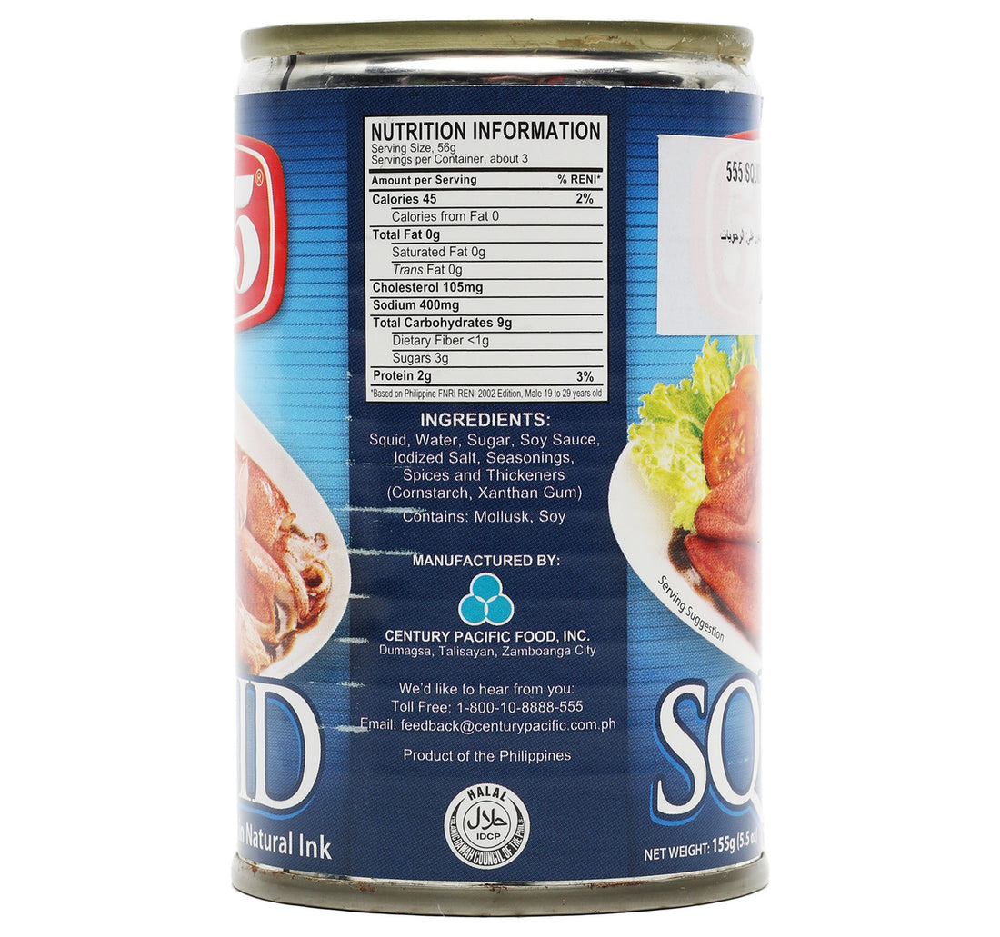 555 Squid In Natural Ink 155 g