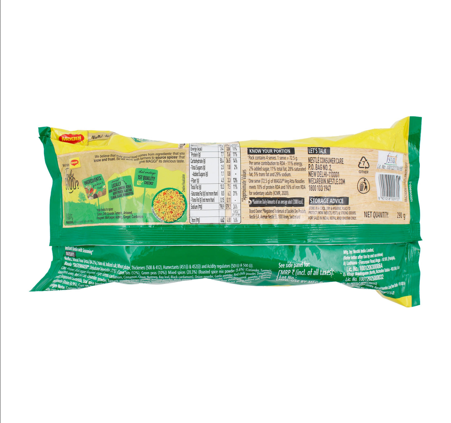 Maggi Veg Atta Noodles Masala 290 g