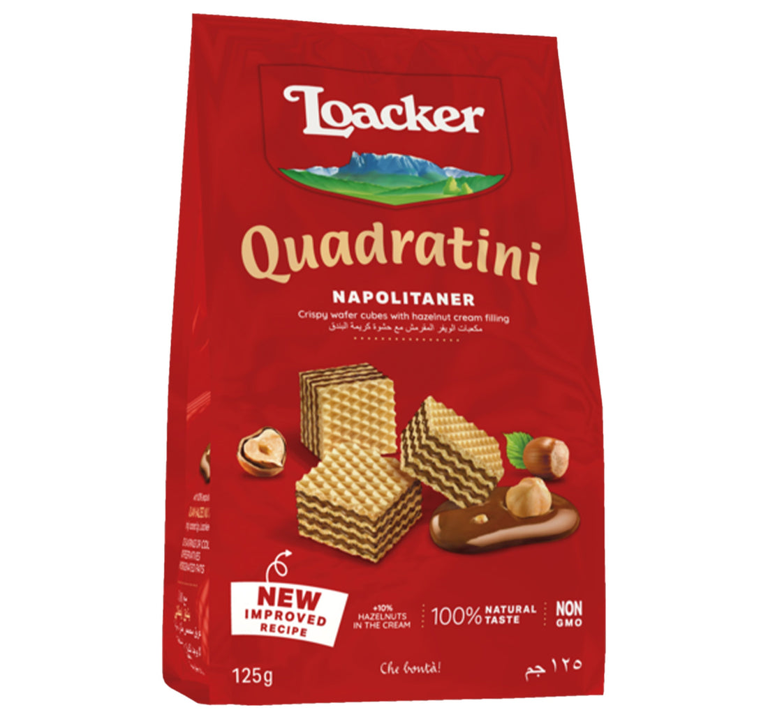 Loacker Quadratini Napolitaner Bite Size Wafer Cookies 125 g