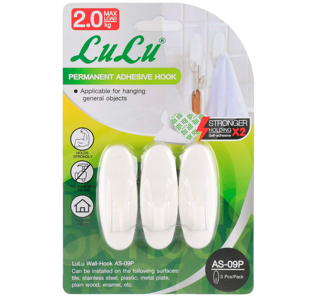 LuLu Permanent Adhesive Wall Hook, AS-09P