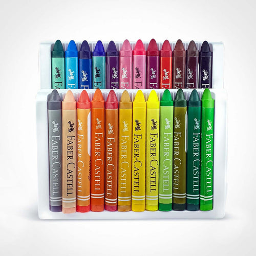 Faber Castell Triangular Wax Crayons 24 Pieces