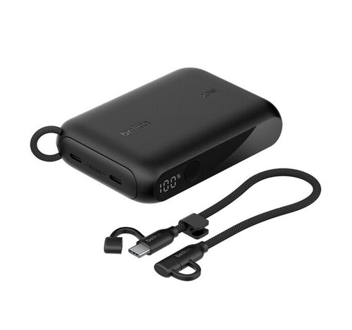 Belkin 10000 mAh Power Bank, 20W, Black, BPB027hqBK