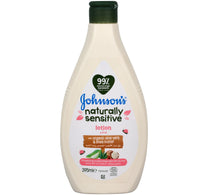 لوشن جونسون الطبيعي للبشرة الحساسة للأطفال بخلاصة الصبار وزبدة الشيا، 395 مل