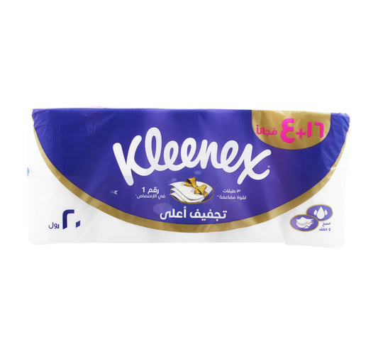 Kleenex Toilet Roll Extra Dry 3ply 140 Sheets 16+4