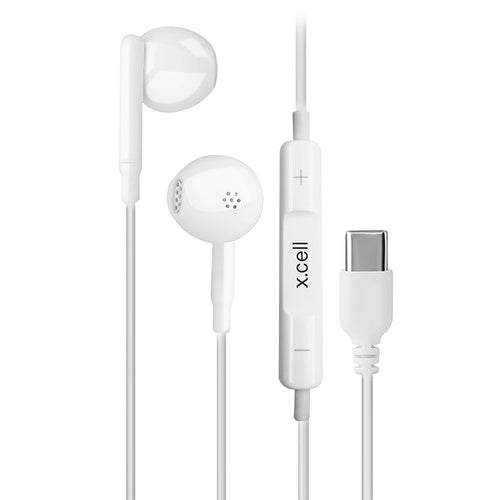 X.cell XL-HS-104C-WHT Wired Headsets Out of Ear Shape With Type C Jack - White