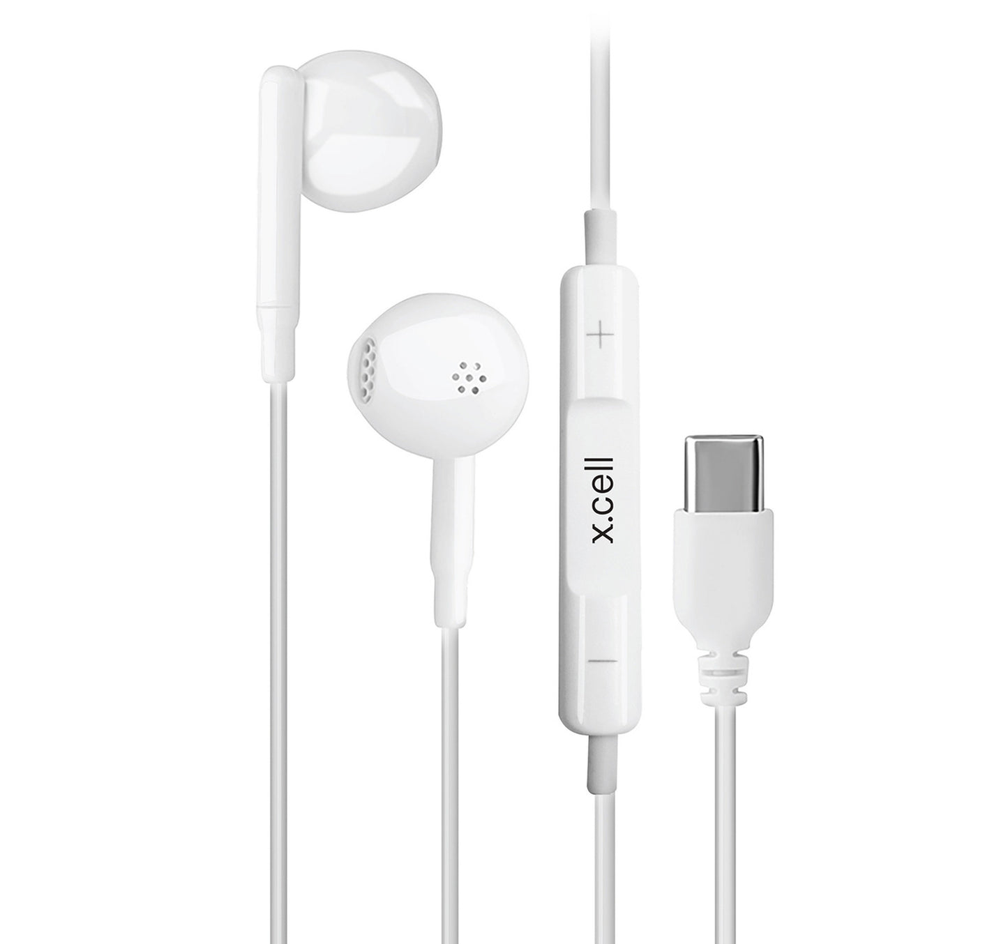 X.cell XL-HS-104C-WHT Wired Headsets Out of Ear Shape With Type C Jack - White