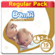 Sanita Bambi Baby Diaper Regular Pack Size 1 Newborn 2-4 kg 19 pcs