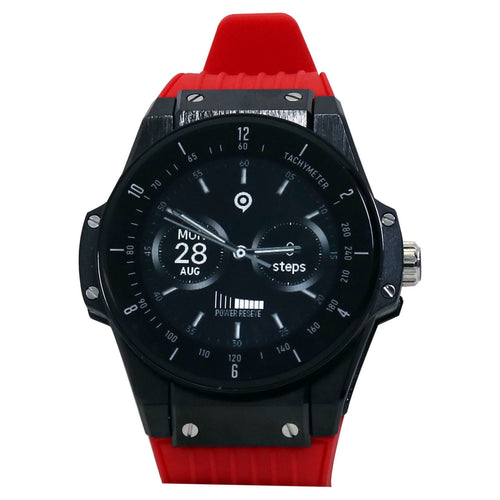 Ikon Men Smartwatch, 1.09 inch Display, Red, IK-WM-08 Lulu Hypermarket