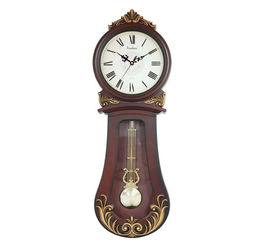 Maple Leaf Battery Operated PVC Pendulum Wall Clock 71.5x33.3x11.2cm TLD8400A