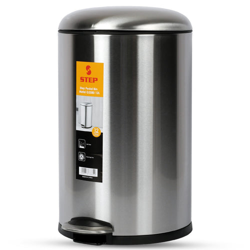 Step Pedal Bin Metal G2580 12 Litre