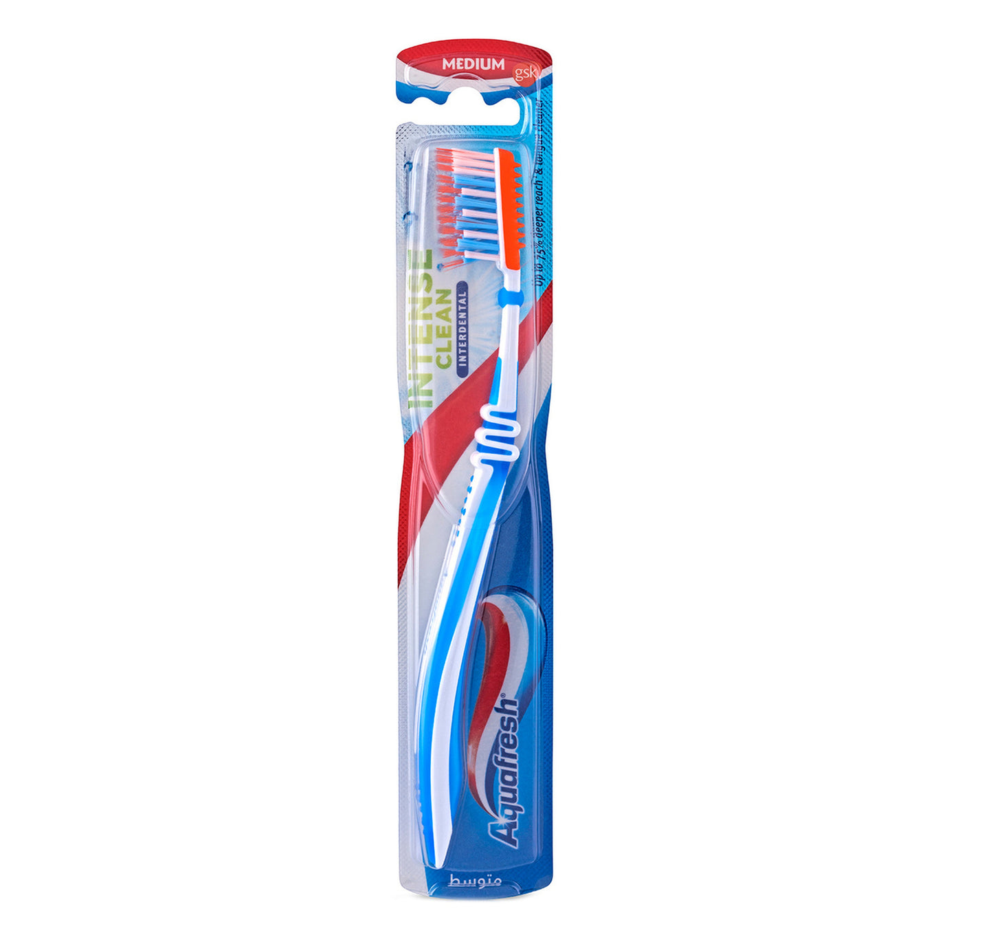 Aquafresh Intense Clean Interdental Medium Toothbrush Assorted Colour 1 pc
